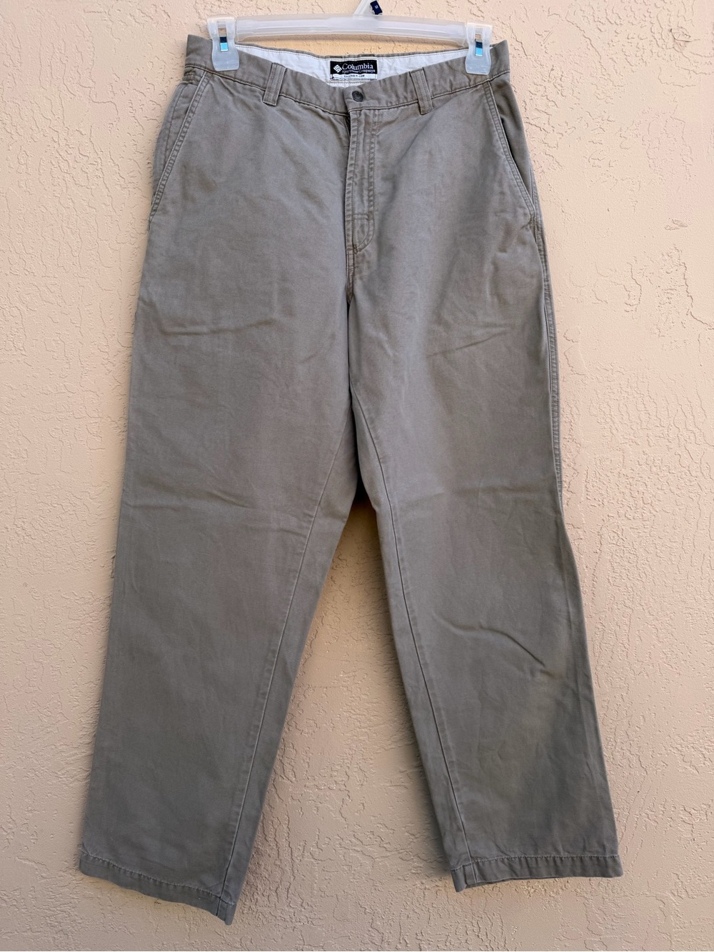 Columbia Sage Khaki Canvas Workwear Pants 32 x 30